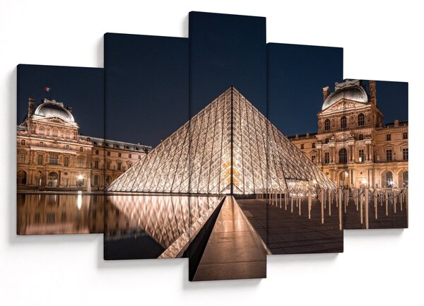 Obraz - Louvre v noci (150x105 cm)