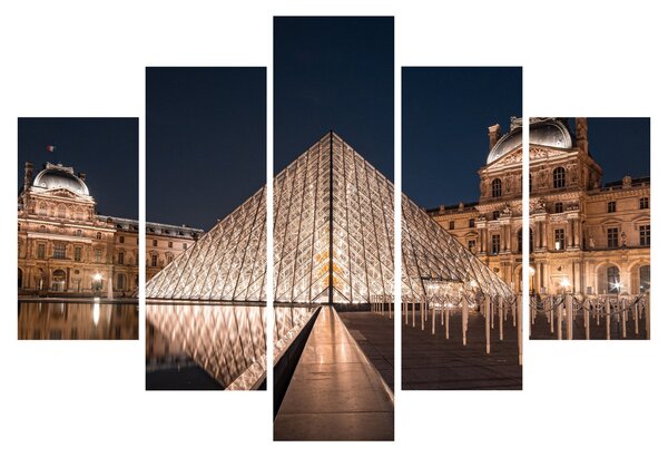 Obraz - Louvre v noci (150x105 cm)