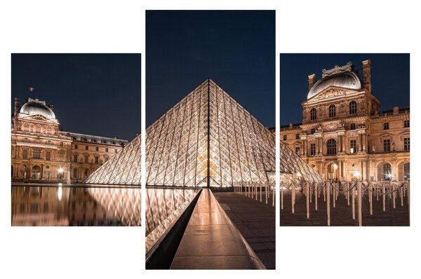 Obraz - Louvre v noci (90x60 cm)