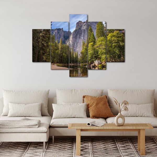 Obraz - Pod Yosemite skalou (150x105 cm)