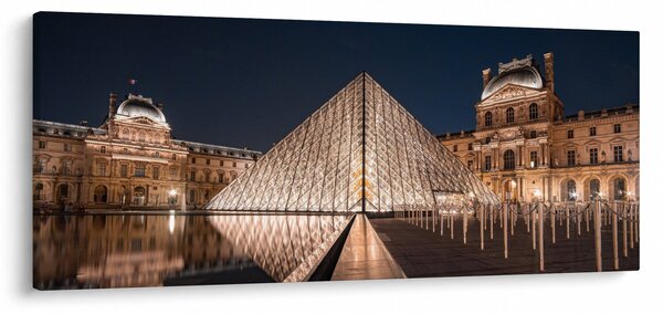 Obraz - Louvre v noci (120x50 cm)