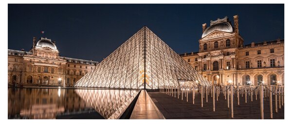 Obraz - Louvre v noci (120x50 cm)