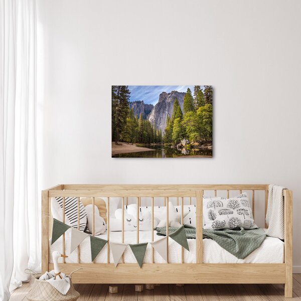 Obraz - Pod Yosemite skalou (70x50 cm)