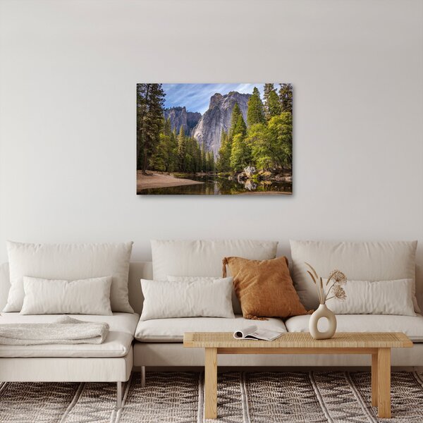 Obraz - Pod Yosemite skalou (70x50 cm)