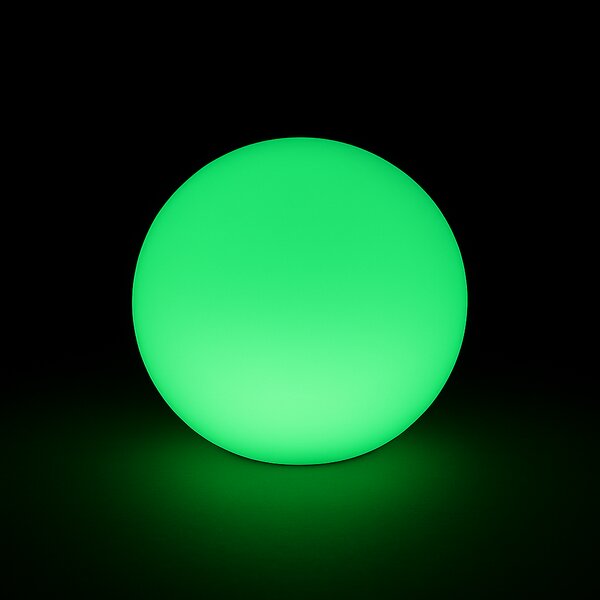 Svietiaca LED guľa 50 cm – 18 RGB + 12 biele