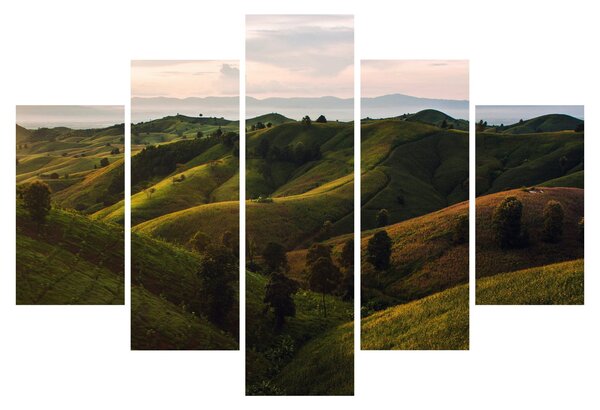 Obraz - Výhľad na thajské kopčeky (150x105 cm)