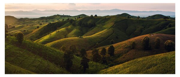 Obraz - Výhľad na thajské kopčeky (120x50 cm)