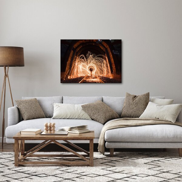 Obraz - Svetelná show na koľajniciach (70x50 cm)