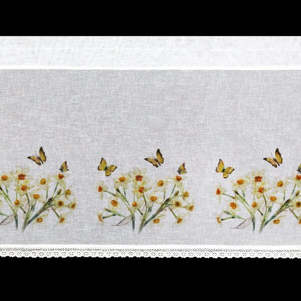 KRÁTKA ZÁCLONA NA PÁSKE FLORA 150X60 CM VIACFAREBNÁ