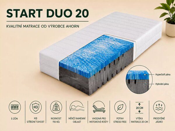 Ahorn Start Duo 20 200x90, Stress Free