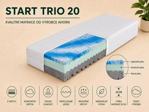 Ahorn Sendvičový matrac Start Trio 20 200x90, Stress Free