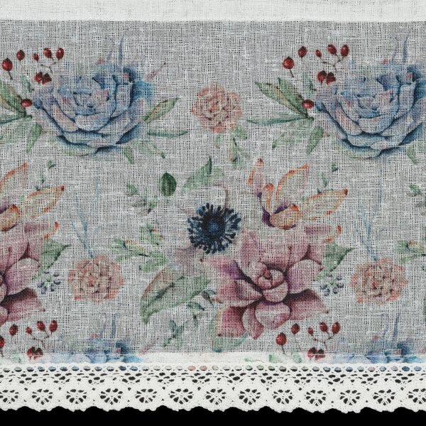 KRÁTKA ZÁCLONA NA PÁSKE DORA 150X30 CM VIACFAREBNÁ
