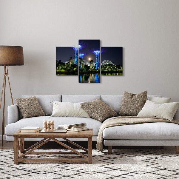 Obraz splnu v Singapurských záhradách (90x60 cm)