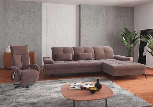 ROHOVÁ SEDAČKA, textil, taupe Sit & More - Sedačky, Online Only