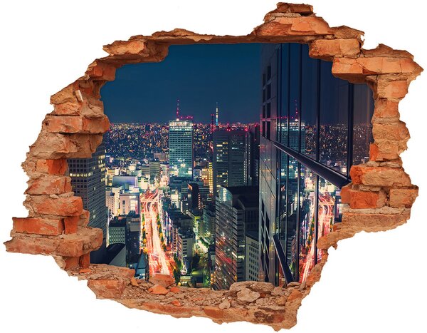 Diera 3D v stene nálepka Tokyo japan nd-c-87865351