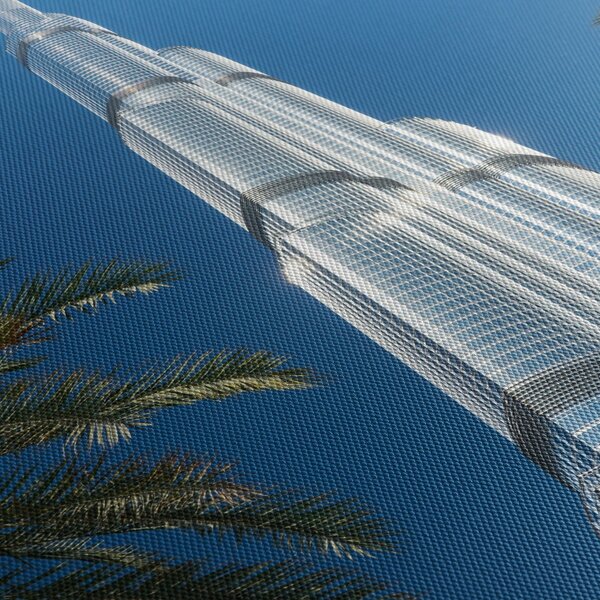 Obraz - Burj Khalifa (s hodinami) (90x30 cm)