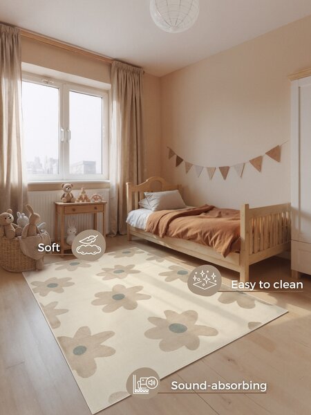 Hanse Home, Detský koberec Adventures 106417 Cream Beige, 120x170, béžová, detská izba