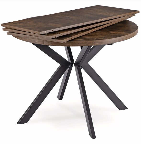 Rozkladací stôl LUKAS 100-250 cm rustikálny dub/čierny