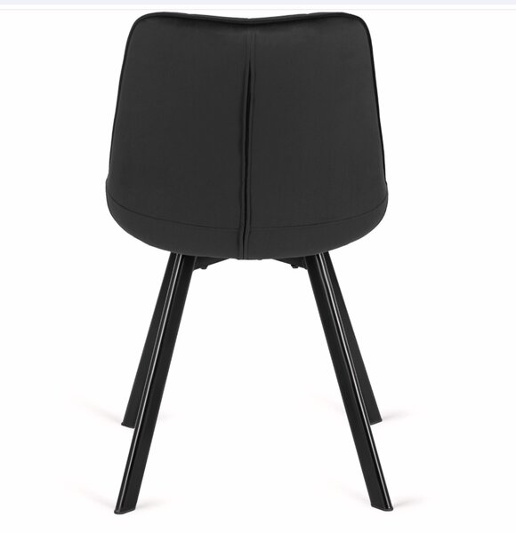 Zamatová stolička RICK Black