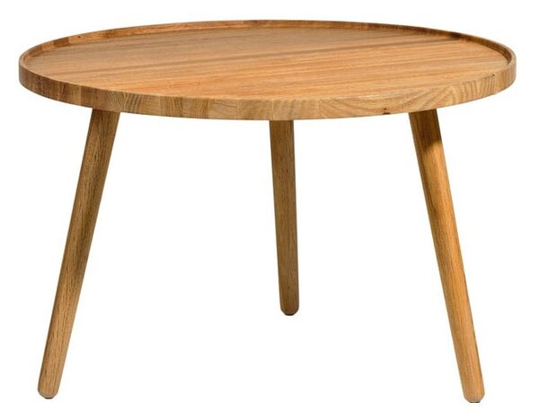 V prírodnej farbe okrúhly konferenčný stolík z dubového dreva ø 70,5 cm Bodo – Villa Collection