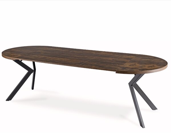 Rozkladací stôl LUKAS 100-250 cm rustikálny dub/čierny