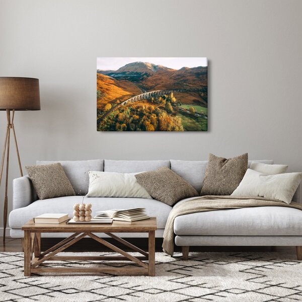 Obraz mosta v škótskom údolí (90x60 cm)