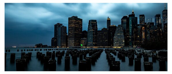 Obraz - Pohľad na mrakodrapy New Yorku (120x50 cm)