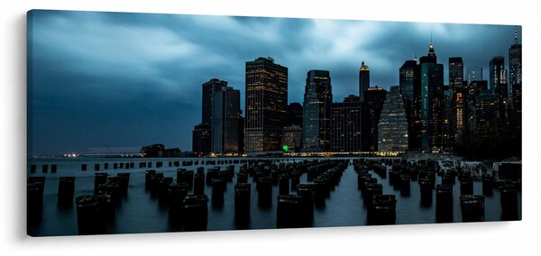 Obraz - Pohľad na mrakodrapy New Yorku (120x50 cm)