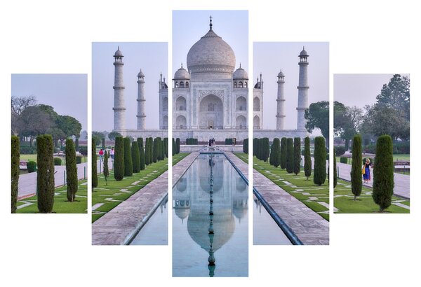 Obraz - Taj Mahal za východu slnka (150x105 cm)