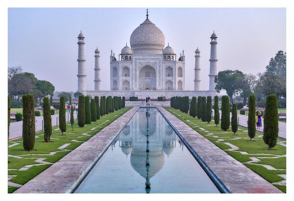 Obraz - Taj Mahal za východu slnka (90x60 cm)