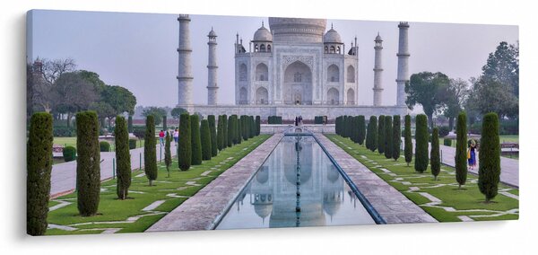Obraz - Taj Mahal za východu slnka (120x50 cm)