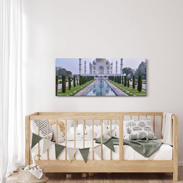 Obraz - Taj Mahal za východu slnka (120x50 cm)