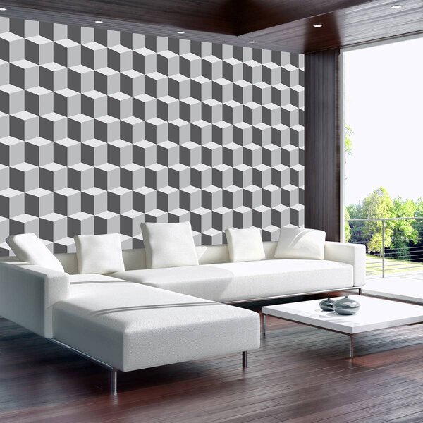 Fototapeta - Štvorce 3D (254x184 cm)