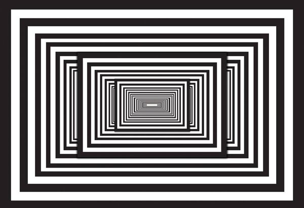 Fototapeta - Biely a čierny 3D tunel (152,5x104 cm)