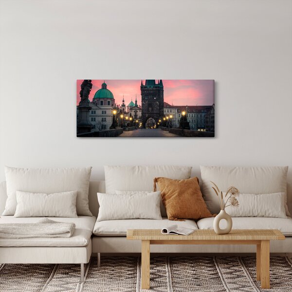Obraz - Na Karlovom moste (120x50 cm)