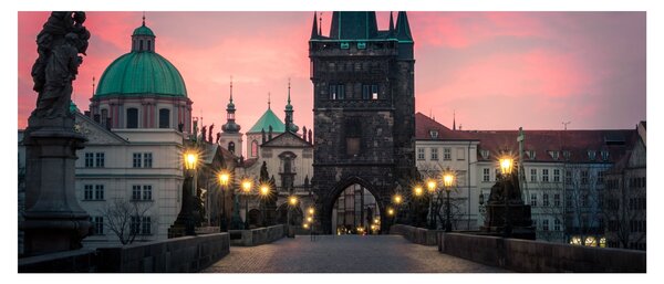 Obraz - Na Karlovom moste (120x50 cm)