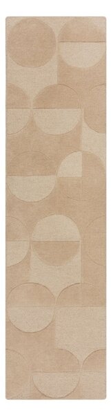 Béžový vlnený koberec behúň 60x230 cm Gigi – Flair Rugs