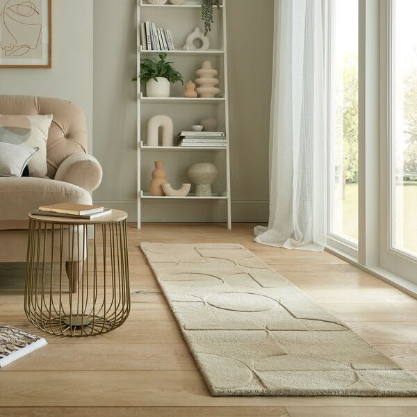Béžový vlnený koberec behúň 60x230 cm Gigi – Flair Rugs