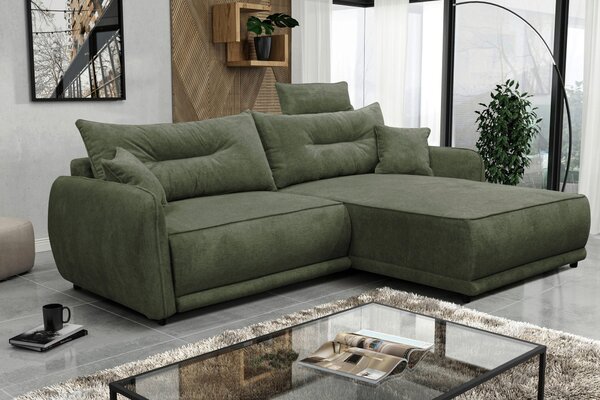 ROHOVÁ SEDAČKA, textil, zelená MID.YOU - Sedačky, Online Only