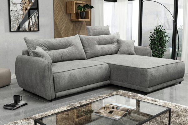 ROHOVÁ SEDAČKA, textil, sivá MID.YOU - Sedačky, Online Only
