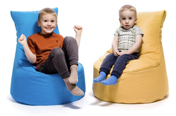 Gaming set 2× sedací vak Seat S žltý – ekokoža