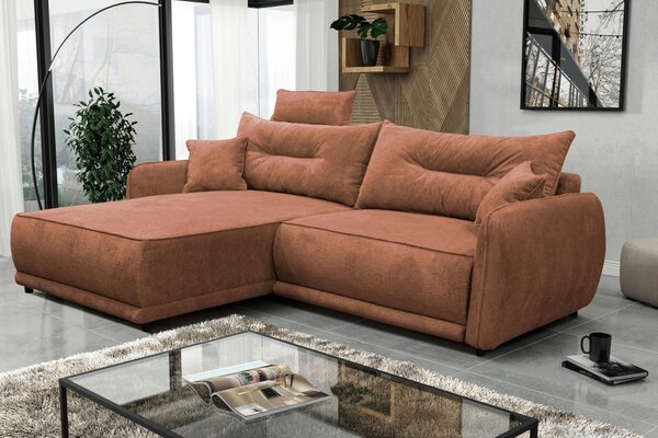 ROHOVÁ SEDAČKA, textil, hrdzavá MID.YOU - Sedačky, Online Only