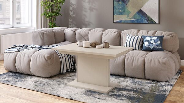 ASTON MINI Béžová (šampanská) - rozkladací stôl so zdvíhacou doskou