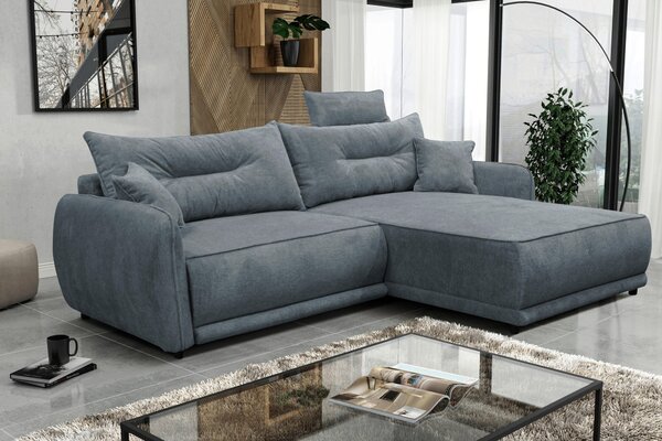 ROHOVÁ SEDAČKA, textil, modrá MID.YOU - Sedačky, Online Only