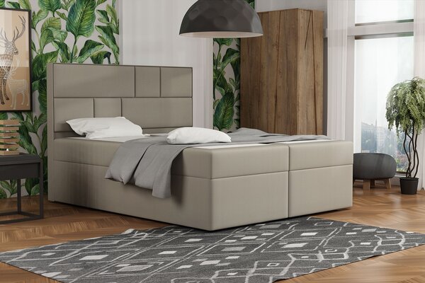 Dizajnová posteľ s úložným priestorom 160x200 MELINDA - hnedá 2