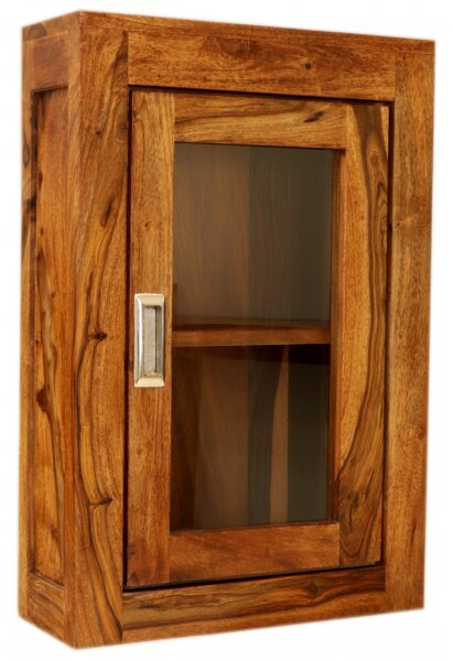 Nástenná skrinka do kúpeľne Nela 40x60x15 indický masív palisander
