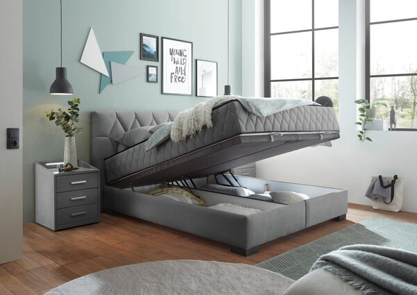 AMERICKÁ POSTEĽ, 160/200 cm, antracitová MID.YOU - Online Only spálne, Online Only