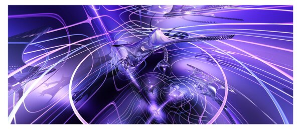 Obraz technické abstrakcie (120x50 cm)