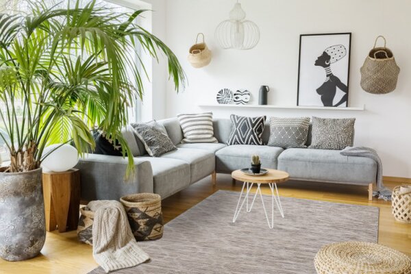 Koberec šnúrkový SIZAL PATIO ploské tkanie 3069 koniczyna marokánska - natural / béžový