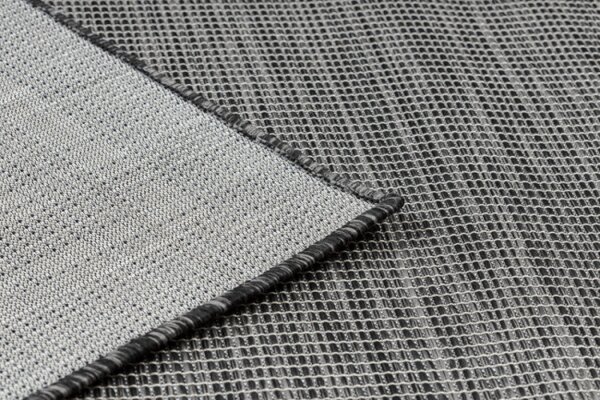 Koberec šnúrkový SIZAL PATIO ploské tkanie 3071 Grécky ramka - čierny